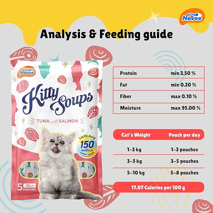 Novee Kitty Tuna with Salmon Soup Cat Treats