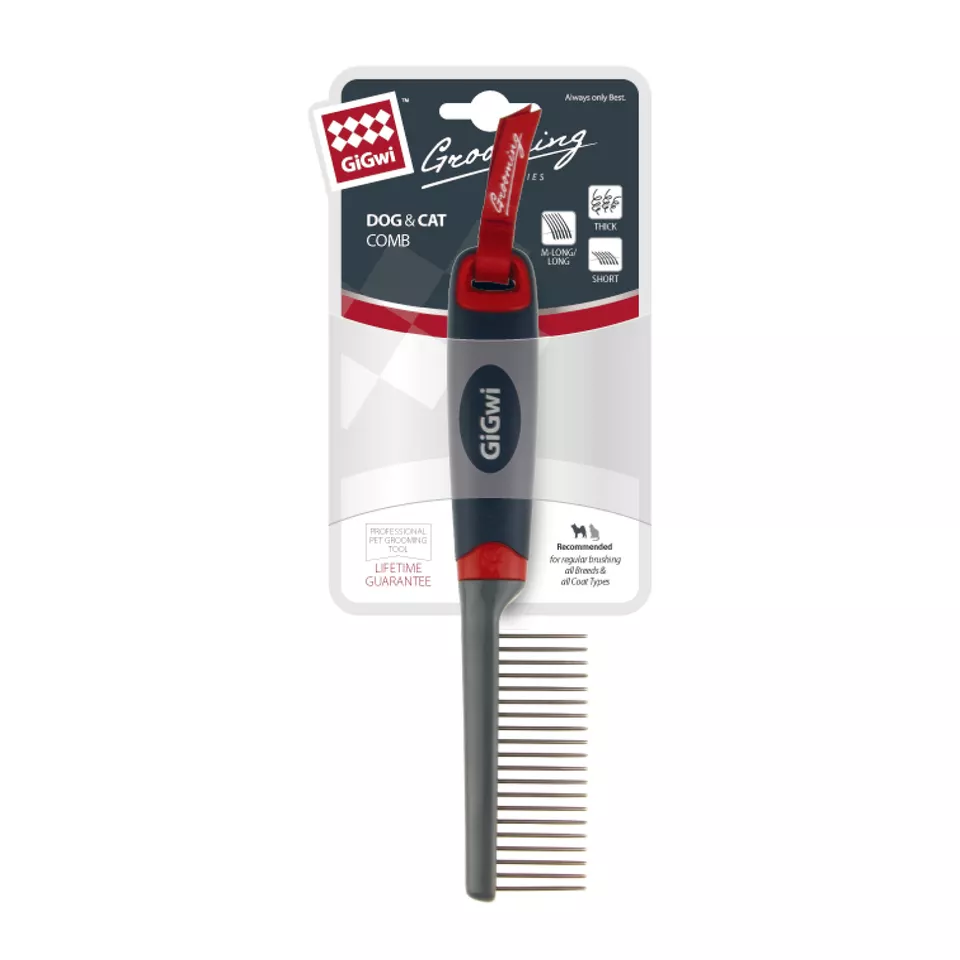 GiGwi Regular Comb for Dogs and Cats (Black)