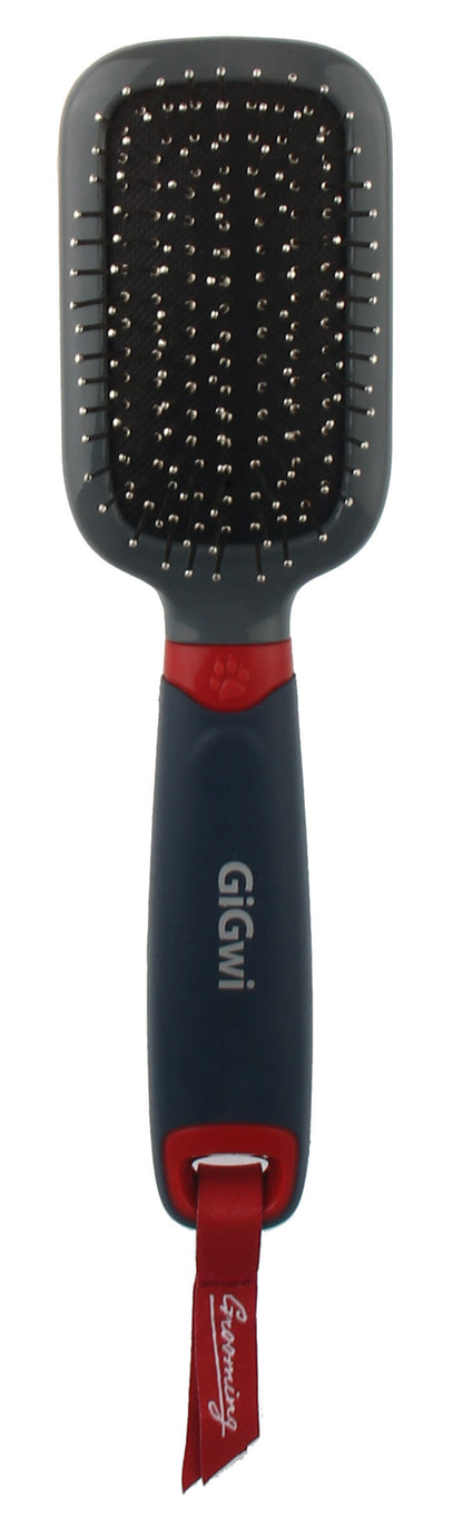 GiGwi Double Sided Brush with Bristles and Pins for Dogs and Cats (Black)