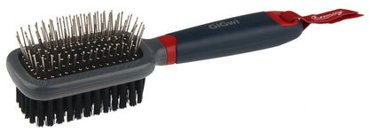 GiGwi Double Sided Brush with Bristles and Pins for Dogs and Cats (Black)