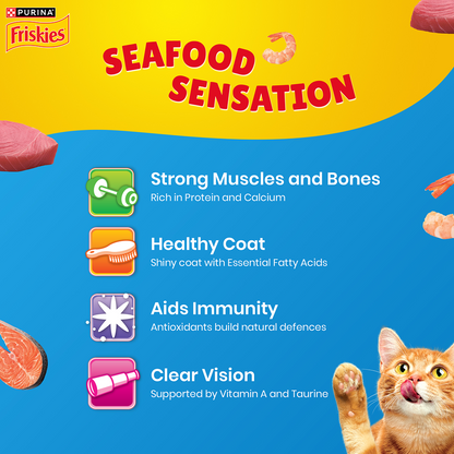 Purnia Friskies Seafood Cat Dry Food