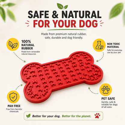 Talking Dog Club Lickable Bone Shaped Lick Mat for Dogs