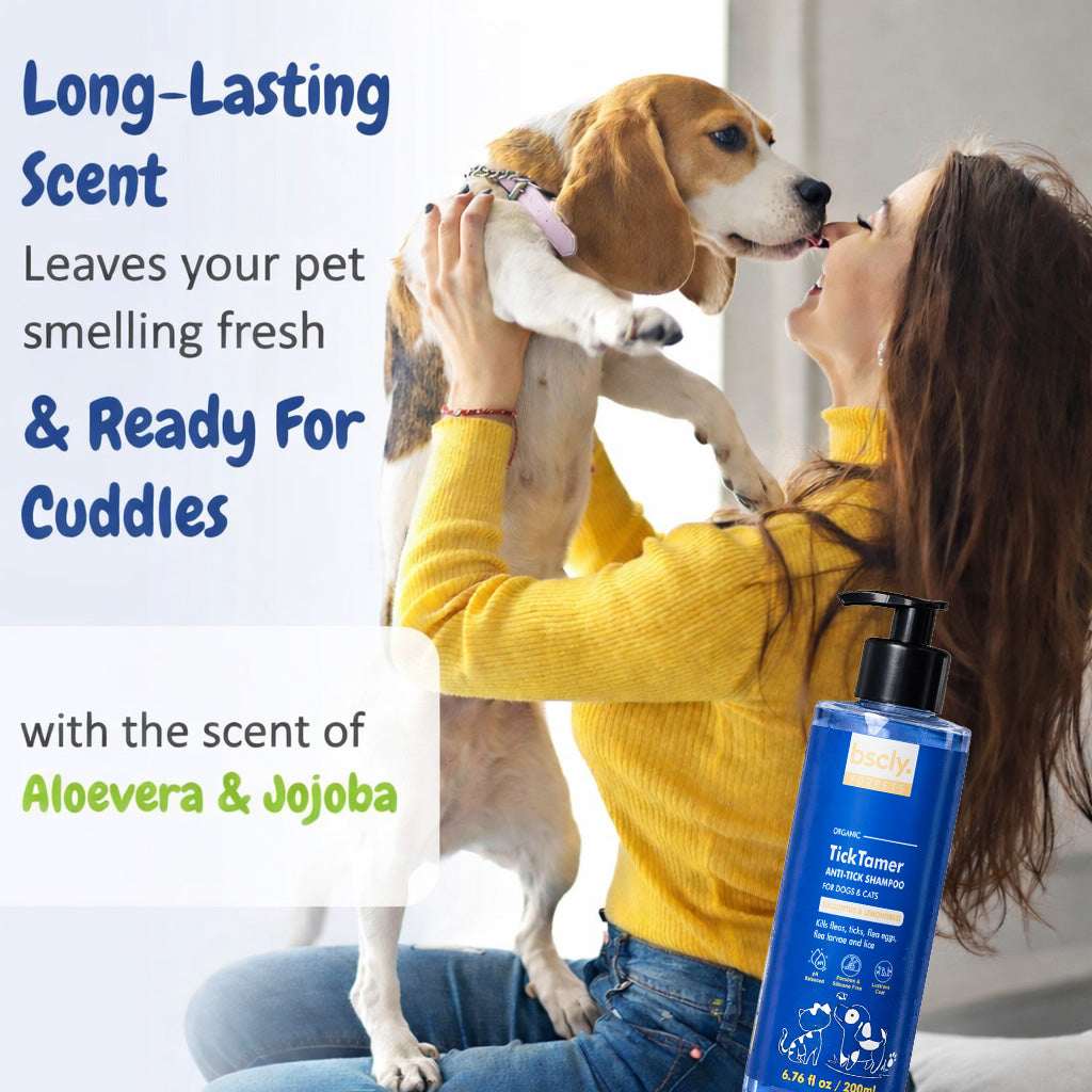 Bscly TickTamer Eucalyptus & Lemongrass Anti Tick Shampoo for Cats & Dogs