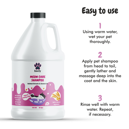Bscly Strawberry Meow Care Shampoo for Cats