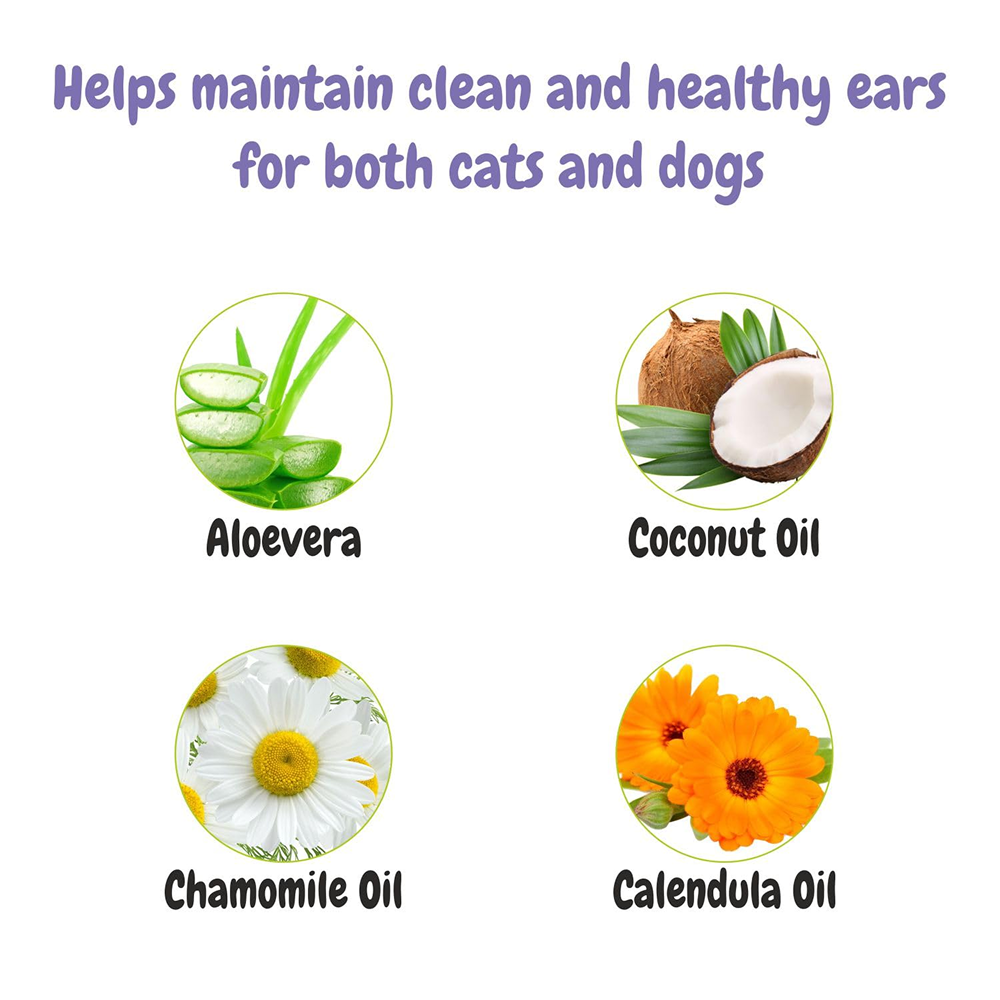 Bscly Fresh Botanical Ear Wash for Cats and Dogs