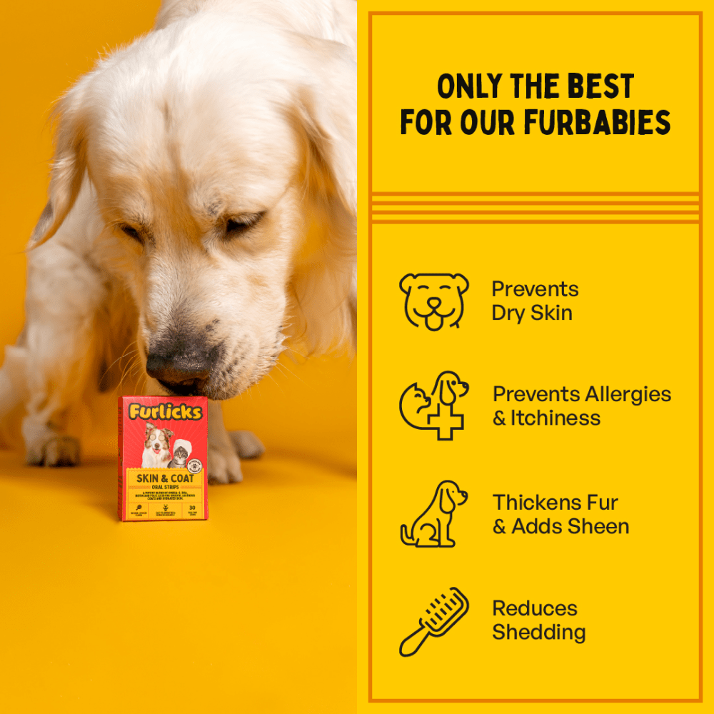 Furlicks Skin Coat & Calming Aid Health Supplement Combo for Dogs & Cats