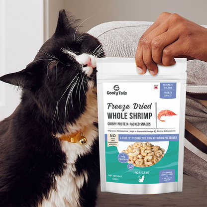 Goofy Tails Freeze Dried Shrimp Cat Treats