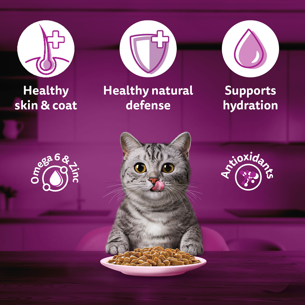 Whiskas Tuna in Jelly, Chicken and Salmon in Gravy Meal Adult Cat Wet Food