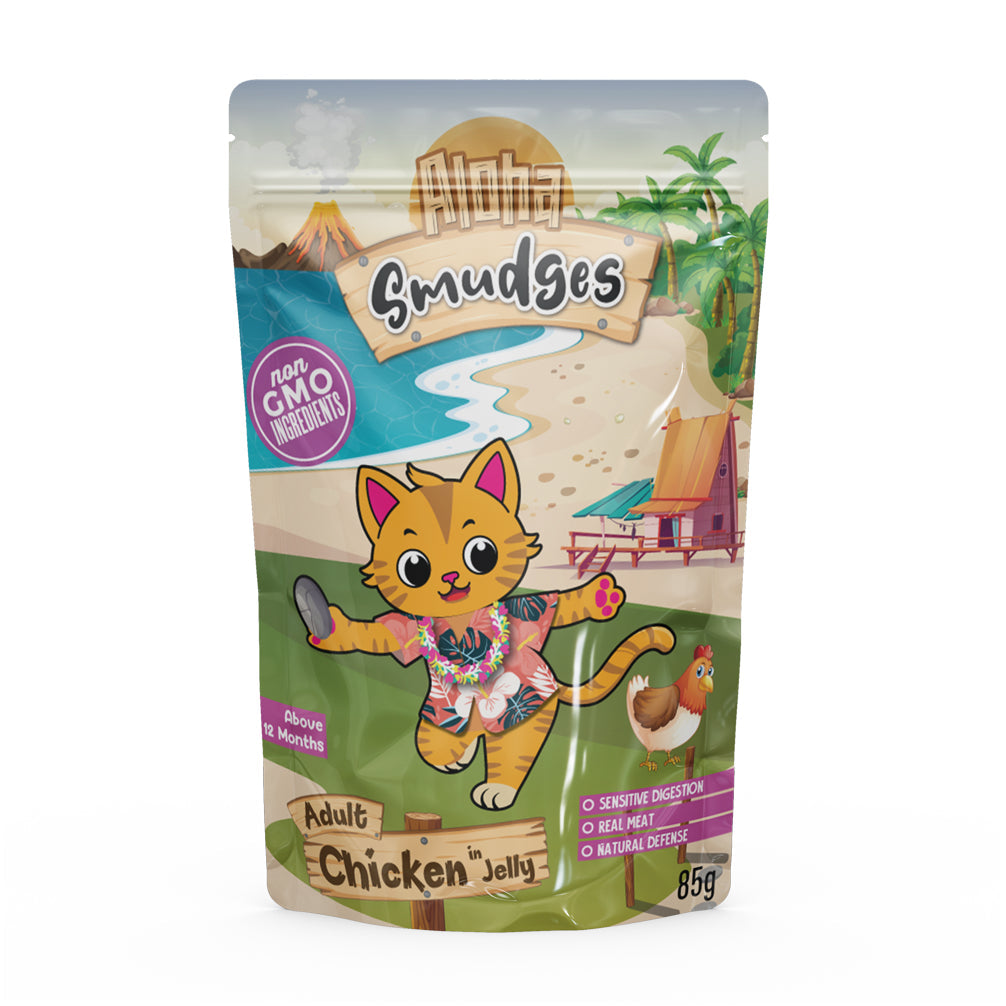 Aloha Smudges Ocean Fish and Salmon in Jelly Adult Cat Wet Food