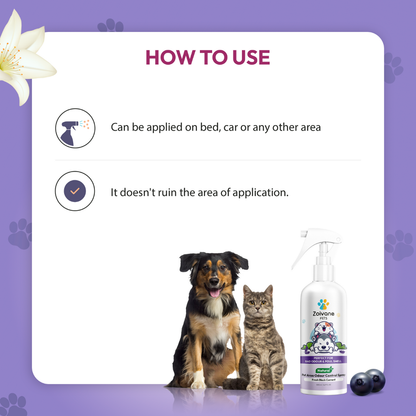 Zoivane Pets Black Currant Odour Remover Spray for Dogs and Cats