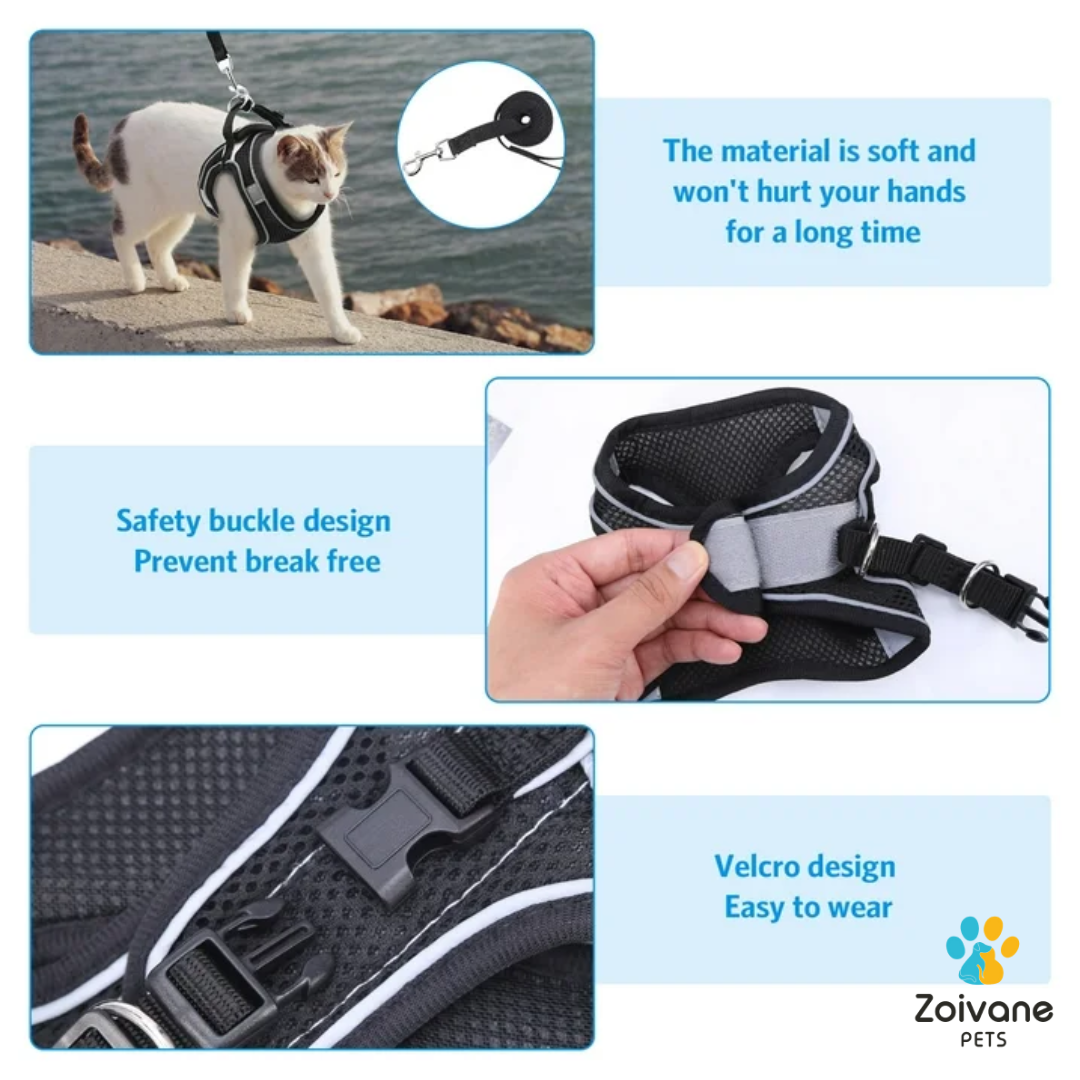 Zoivane Harness for Cats (Black)