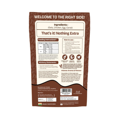 Floofyou Pawcolate Chicken Chocolate Safe Oven Baked Cookie Dog and Cat Treats