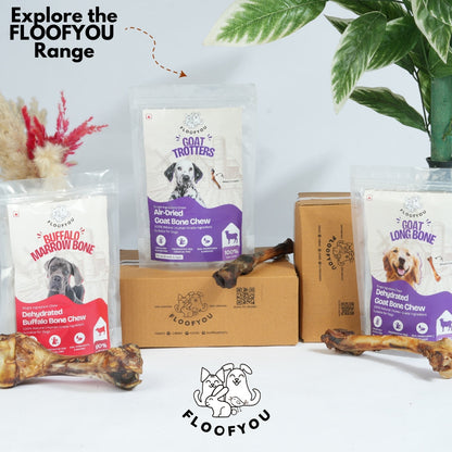 Floofyou Air Dried Buffalo Trachea Boneless Dental Chew Dog Treats
