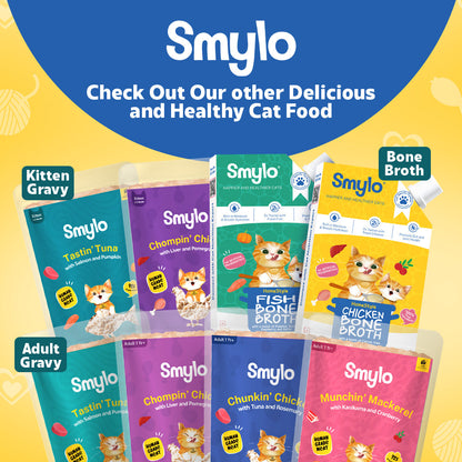 Smylo Adult Variety Combo, Tuna, Chicken & Mackerel, Fresh & No-Preservative Wet Cat Food