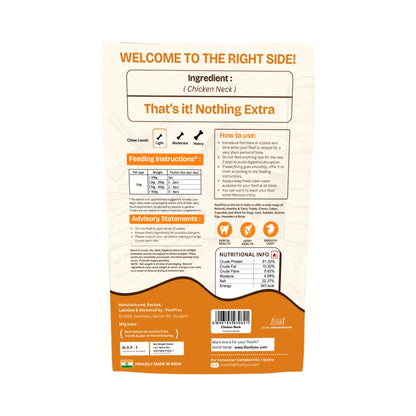 Floofyou Air Dried Chicken Neck Crunchy Dental Chew Dog Treats