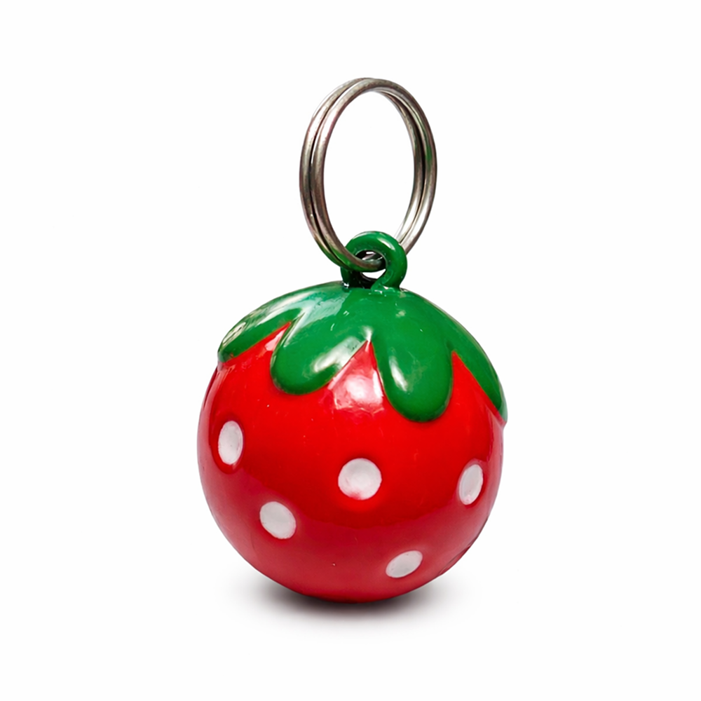 Talking Dog Club Strawberry Collar Bell for Kittens & Cats (Red)