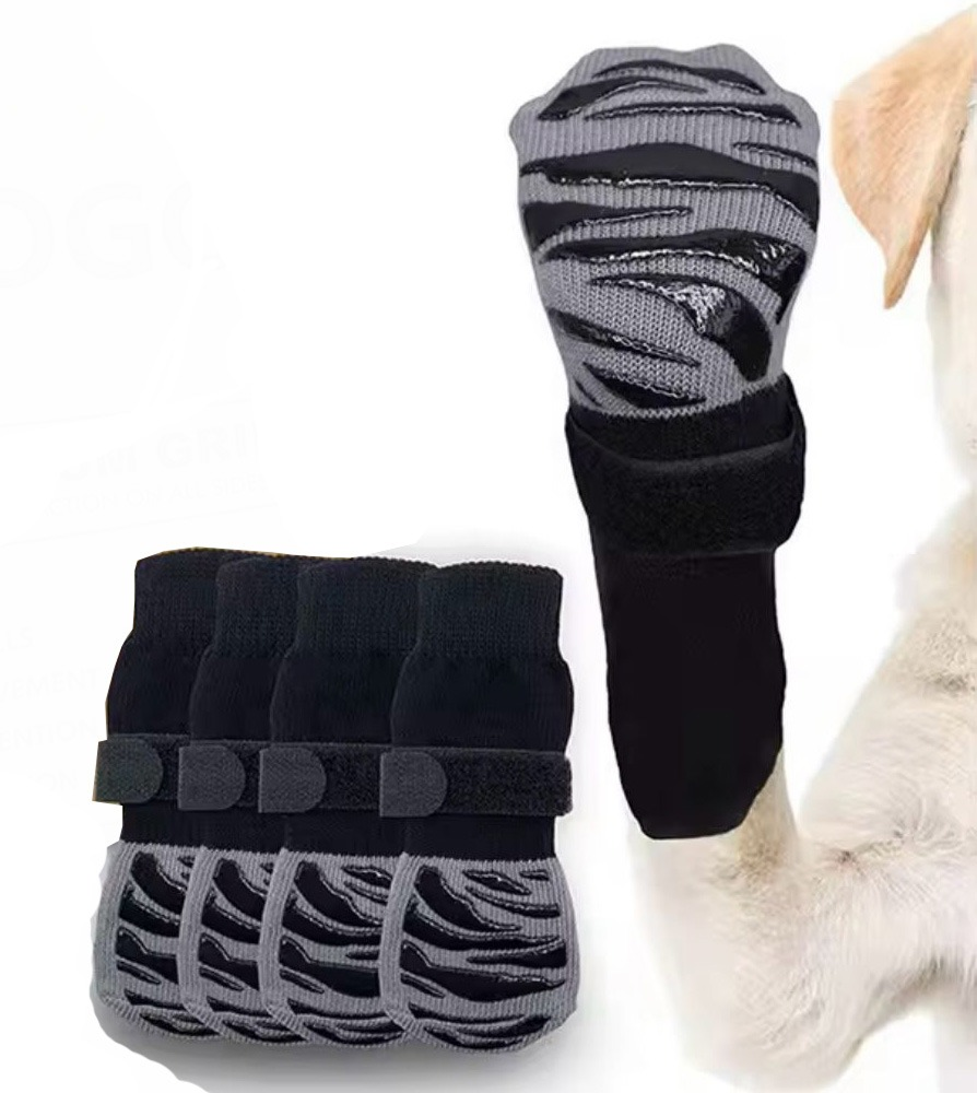 KUTKUT Non Slip Socks for Dogs (Grey)