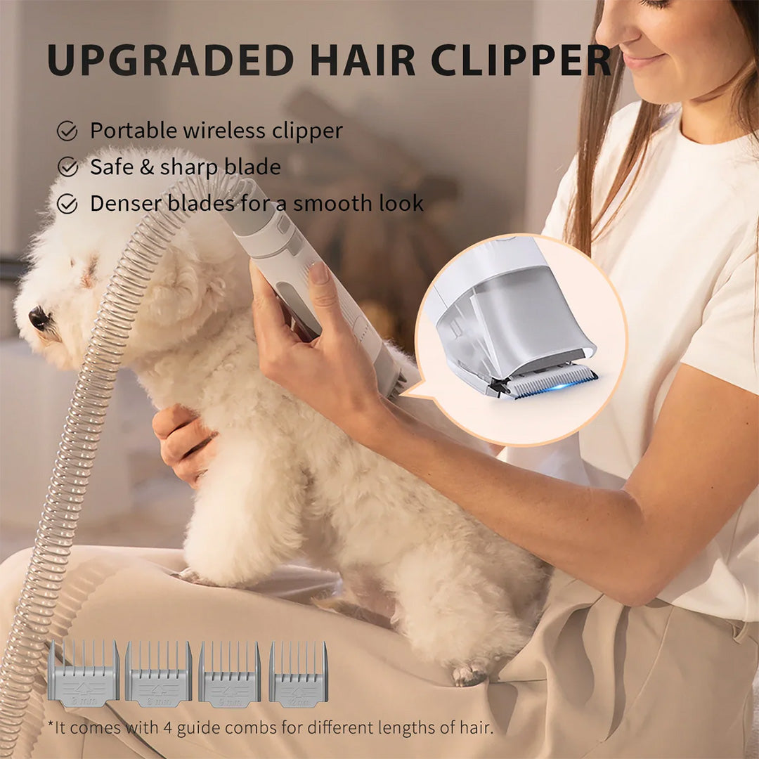 Petkit Professional 5 in 1 Grooming & Hair Vaccum Kit for Dogs and Cats (Grey)