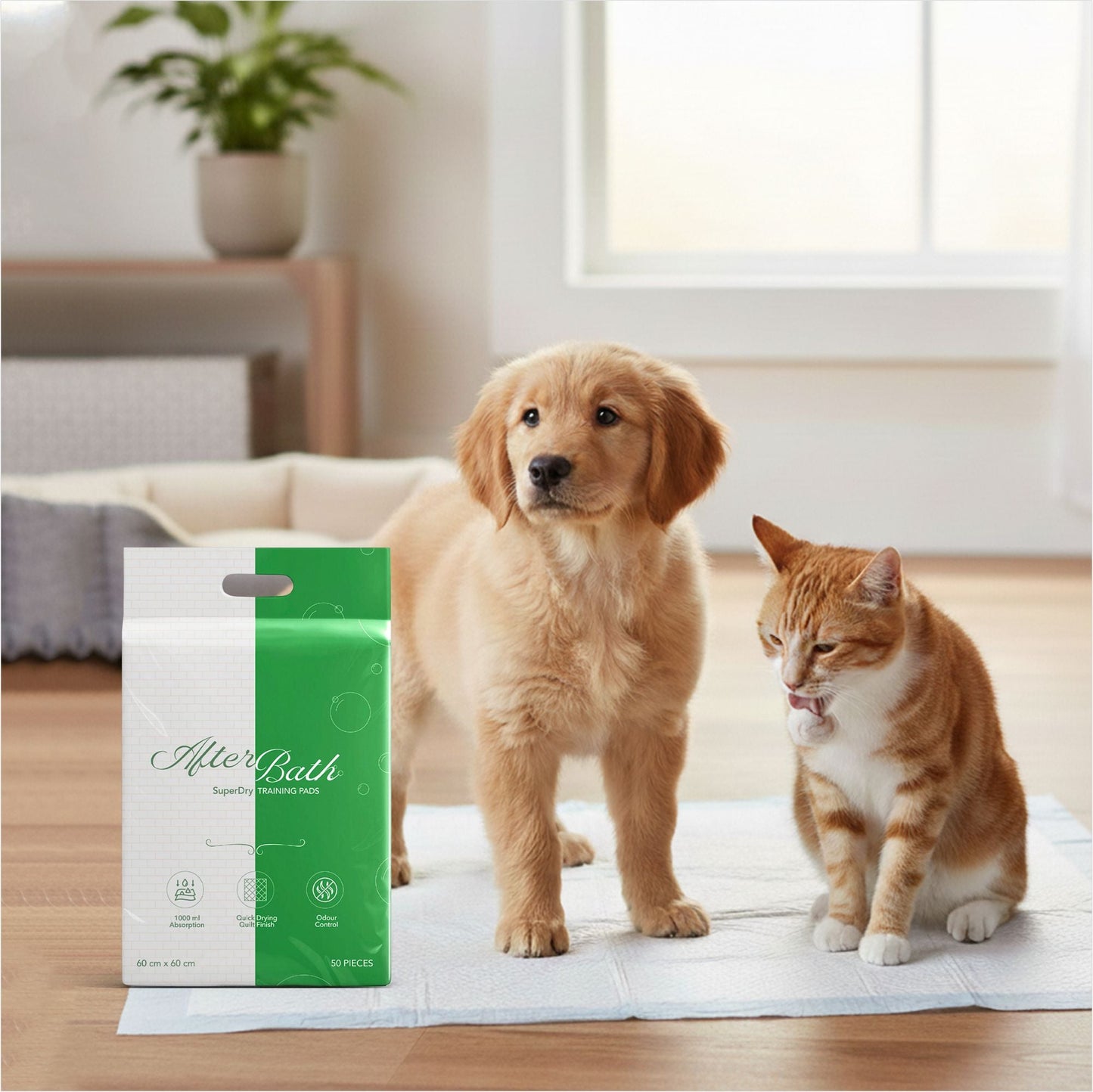Afterbath SuperDry Training Pads for Dogs & Cats (60x60cm)