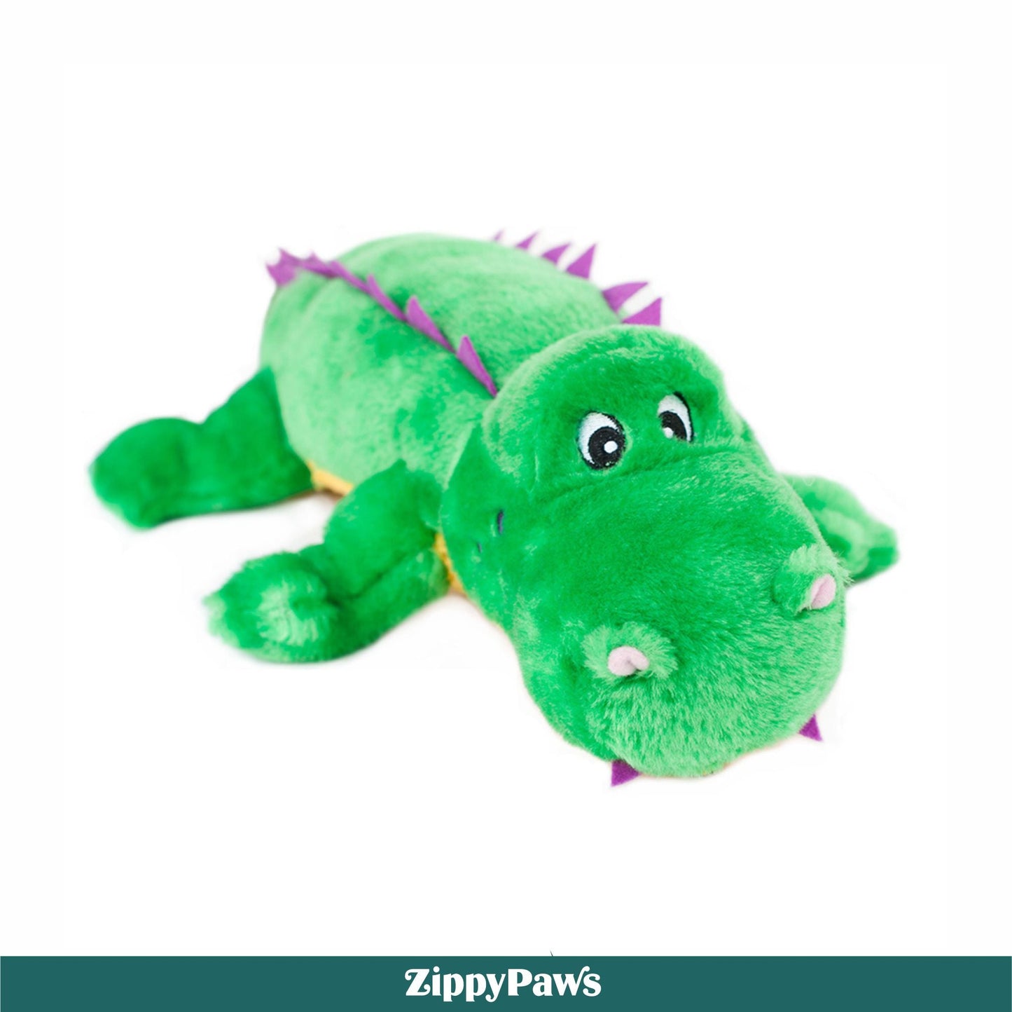 Zippy Paws Alvin the Alligator Grunterz Plush Toy for Dogs