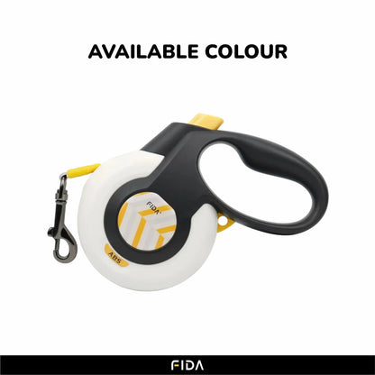 Fida Autobrake Retractable Leash for Dogs (White)