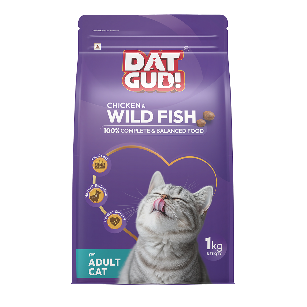 DatGud Chicken & Wild Fish Adult Cat Dry Food (Buy 1 Get 1 Free)