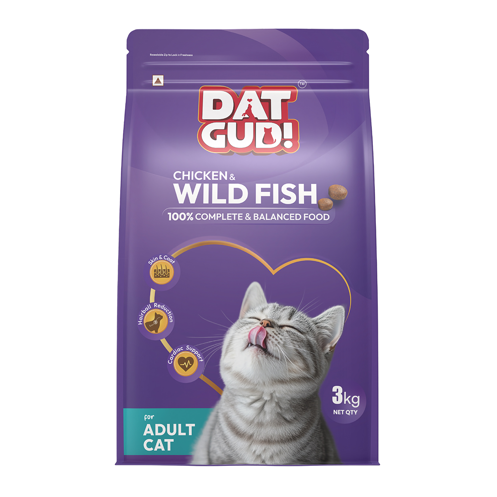 DatGud Chicken & Wild Fish Adult Cat Dry Food (Buy 1 Get 1 Free)