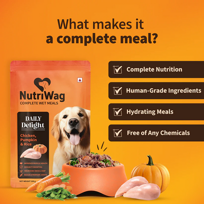NutriWag Fresh Chicken, Rice and Vegetables Dog Wet Food (Limited Shelf Life)
