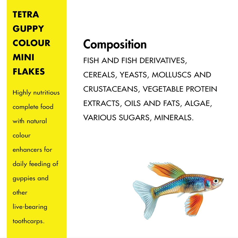Tetra Guppy Colour Mini Flakes Fish Treat
