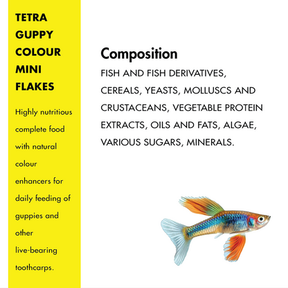 Tetra Guppy Colour Mini Flakes Fish Treat