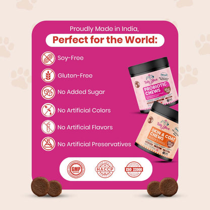 TailsAlive Probiotic, Immunity Booster and Skin & Coat Chews Allergy & Itch Relief Combo for Dogs