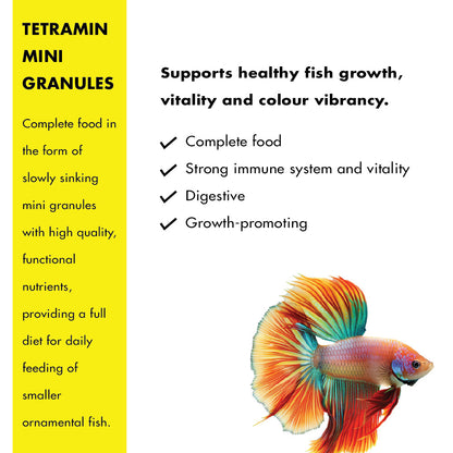 Tetra TetraMin Mini Granules Complete All Tropical Small Fish Food