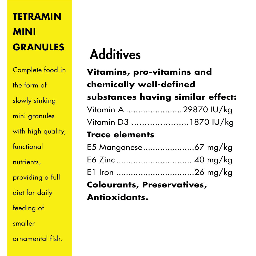 Tetra TetraMin Mini Granules Complete All Tropical Small Fish Food