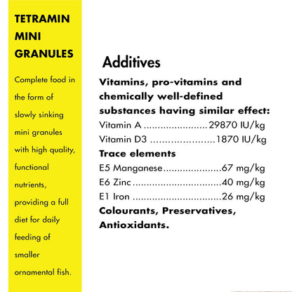 Tetra TetraMin Mini Granules Complete All Tropical Small Fish Food