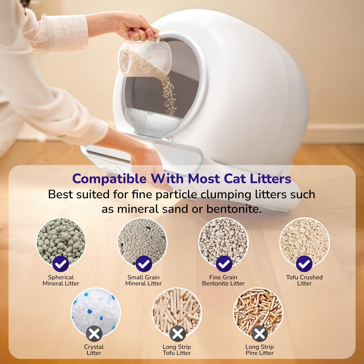 Petverse Pro Automatic Litter Box for Cats (White)