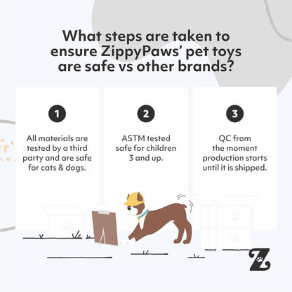 Zippy Paws Squeakie Pads Bear & Moose Plush Toy for Dogs