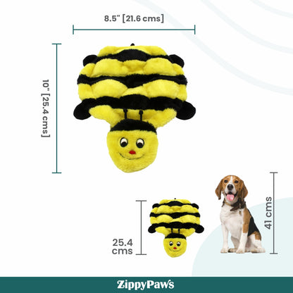 Zippy Paws Squeakie Crawler Bertie the Bee Plush Toy for Dogs
