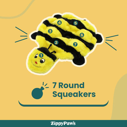 Zippy Paws Squeakie Crawler Bertie the Bee Plush Toy for Dogs