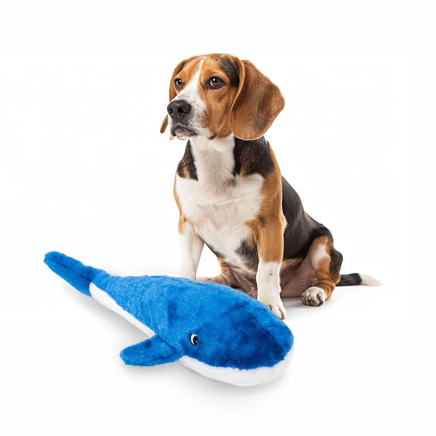 Zippy Paws Blue Whale Jigglerz Plush Toy for Dogs