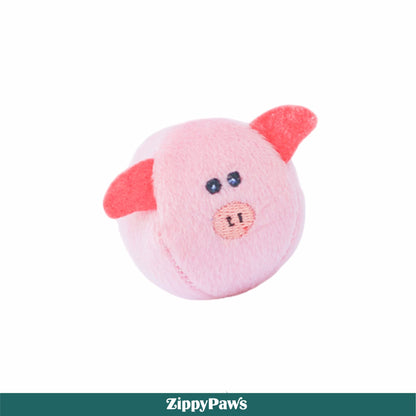 Zippy Paws Zippy Burrow with Bubble Babiez Pig Barn Plush Toy for Dogs
