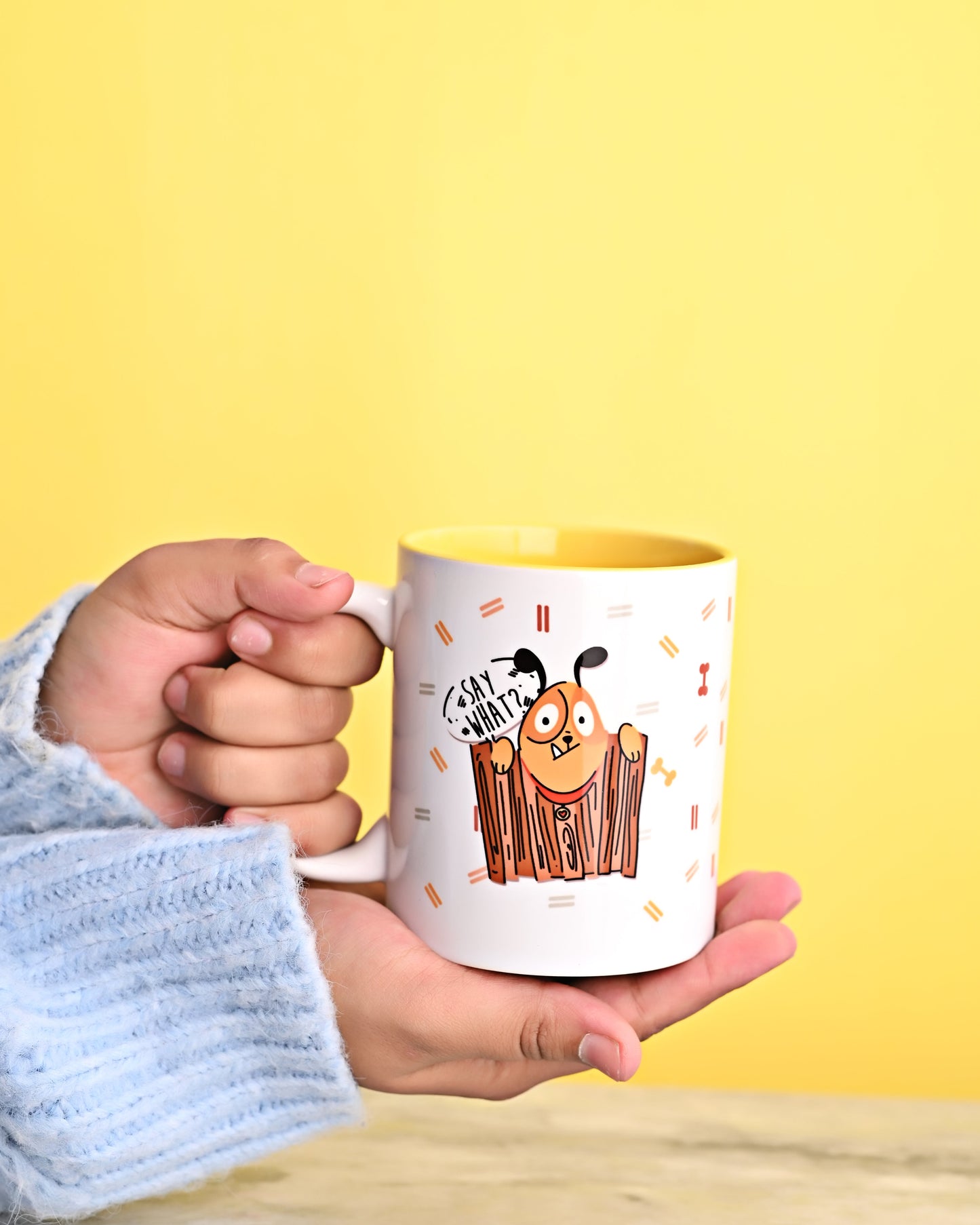 Furry Tales Buggy Say What Ceramic Coffee Mug (White)