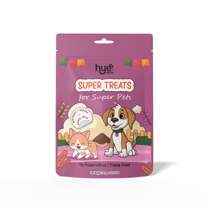 HYE Pets Freeze Dried Treats with Camel Milk, Beetroot and Banana for Dogs and Cats