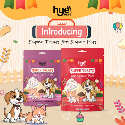 HYE Pets Freeze Dried Treats with Camel Milk, Beetroot and Banana for Dogs and Cats