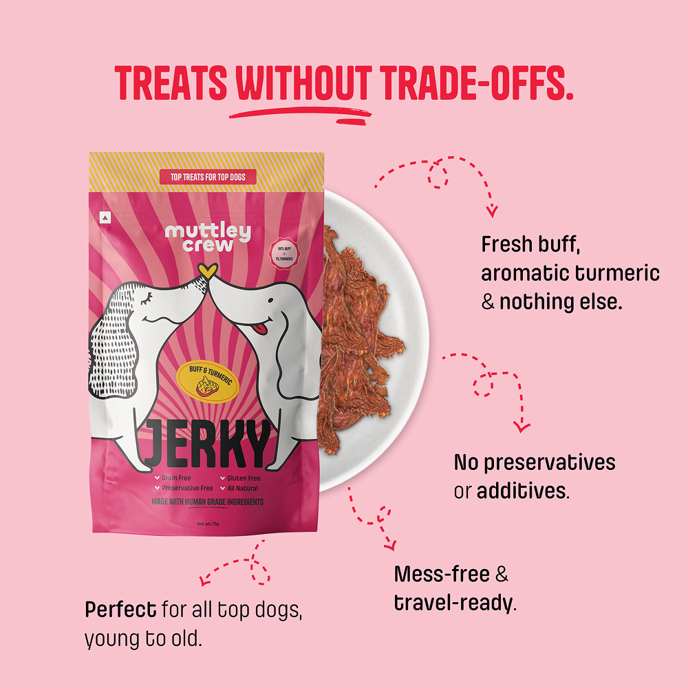 Muttley Crew Buff and Turmeric Jerky Dog Treats