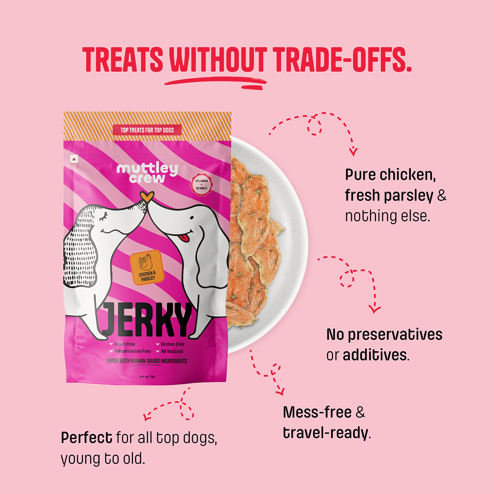 Muttley Crew Chicken and Parsley Jerky Dog Treats