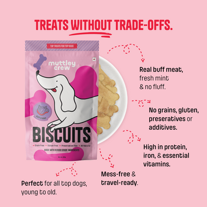 Muttley Crew Buff and Mint Biscuits Dog Treats