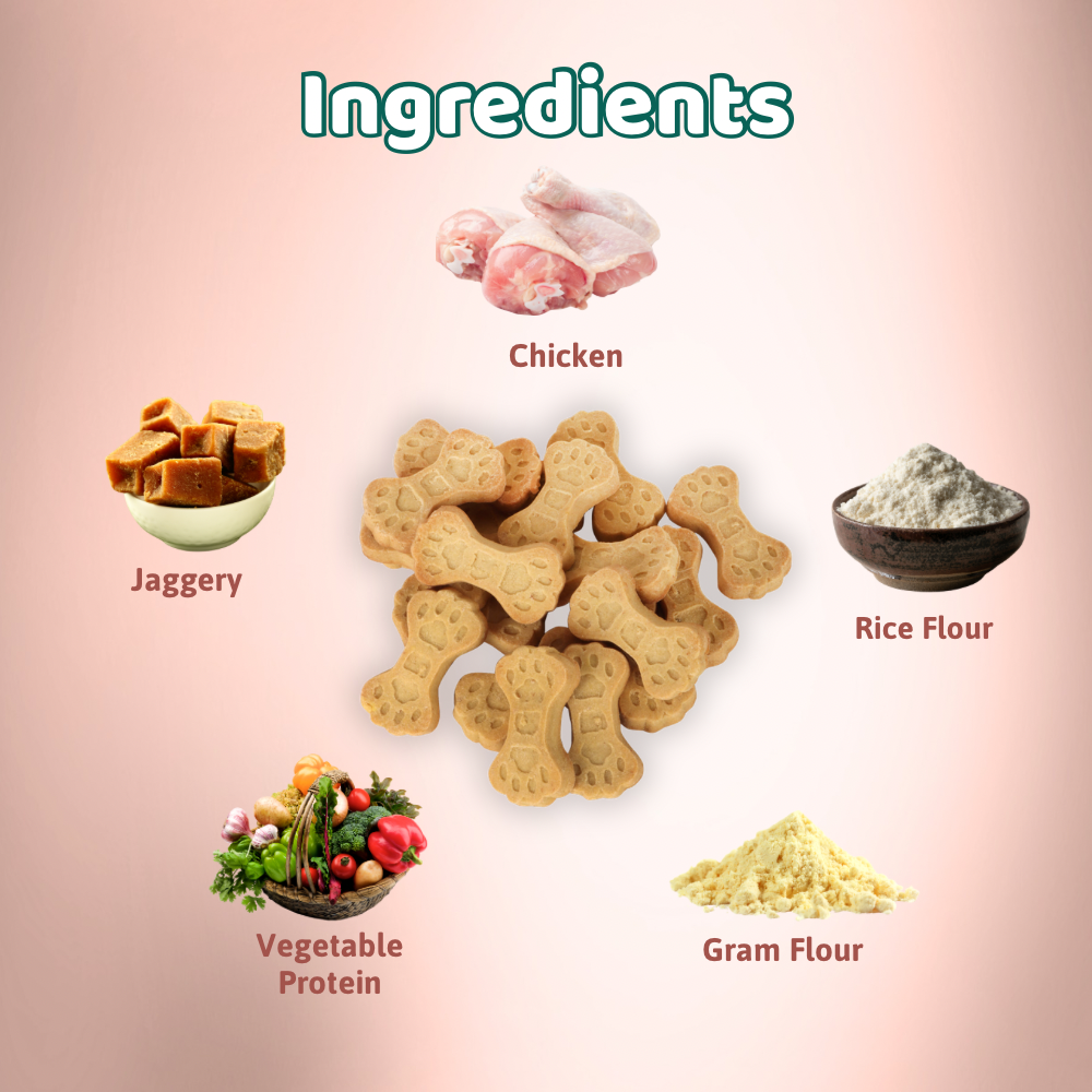 BearHugs Real Chicken Bikkit Gluten Free Cookies Dog Treats