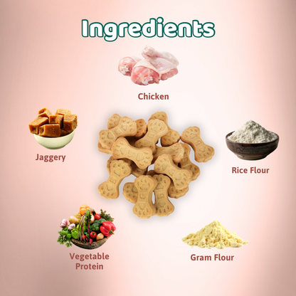BearHugs Real Chicken Bikkit Gluten Free Cookies Dog Treats
