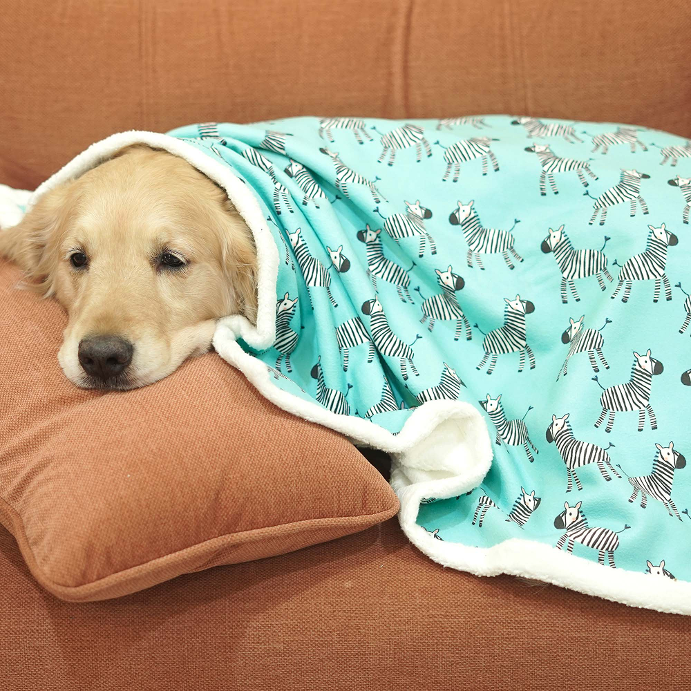 Pets Way Zebra Ultra Soft Winter Blanket for Dogs