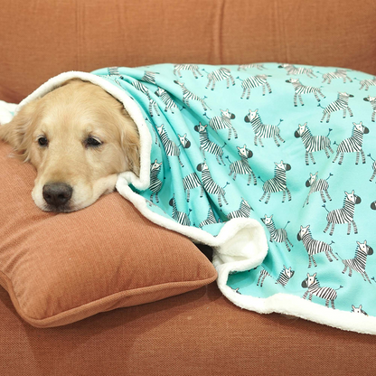 Pets Way Zebra Ultra Soft Winter Blanket for Dogs